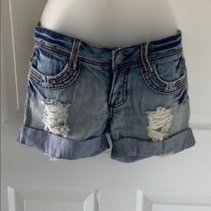 Denim shorts